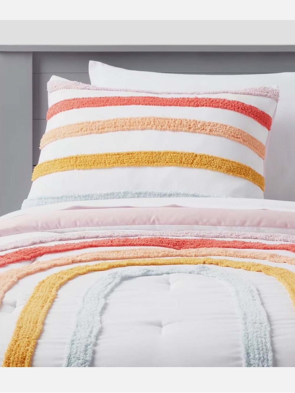 Full/Queen Kids' Comforter Set Placed Rainbow - Pillowfort: Girls Bedding